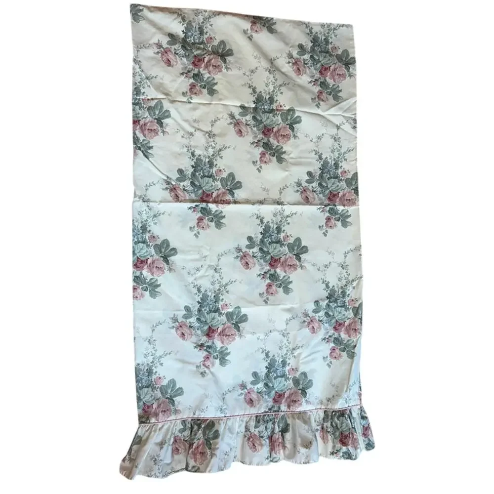 2 Vintage Dorma Croscill Rose Floral Ruffle king Shams / pillowcases